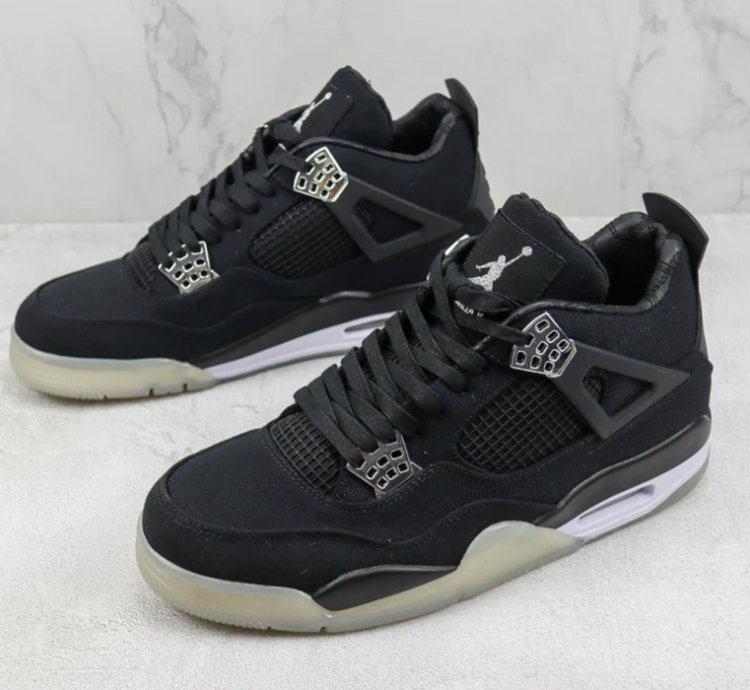 Nike Air Jordan 4 “ Black Chrome ” Eminem Carhartt