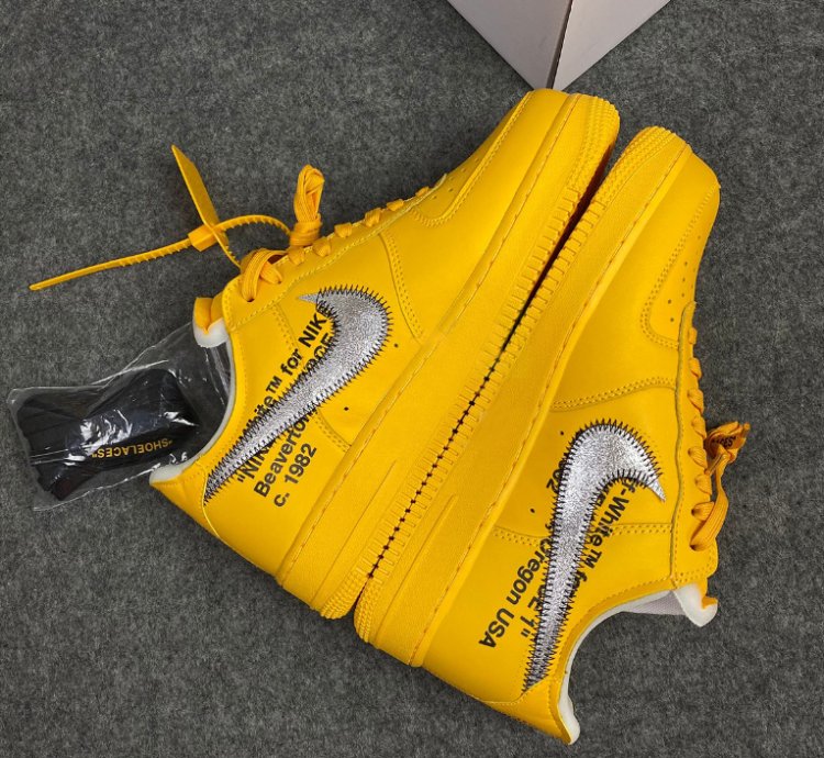 Nike Air Force 1 Low Off-White ICA University Gold