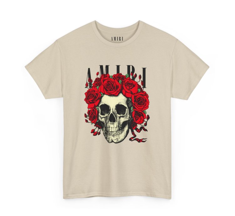 Amiri Rose Skull Sand T-shirt - Size Usa