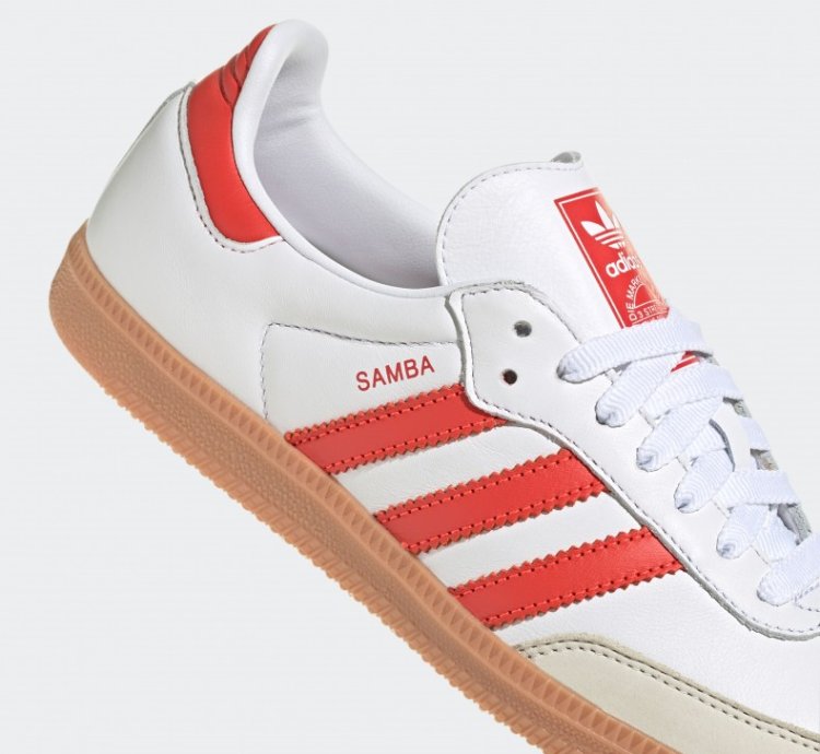 adidas Samba OG White Solar Red Gum - IF6513