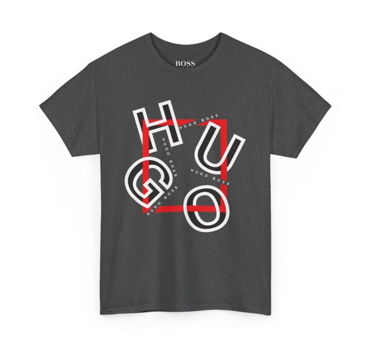 HUGO BOSS Shirt Size Usa S to 5XL Charcoal