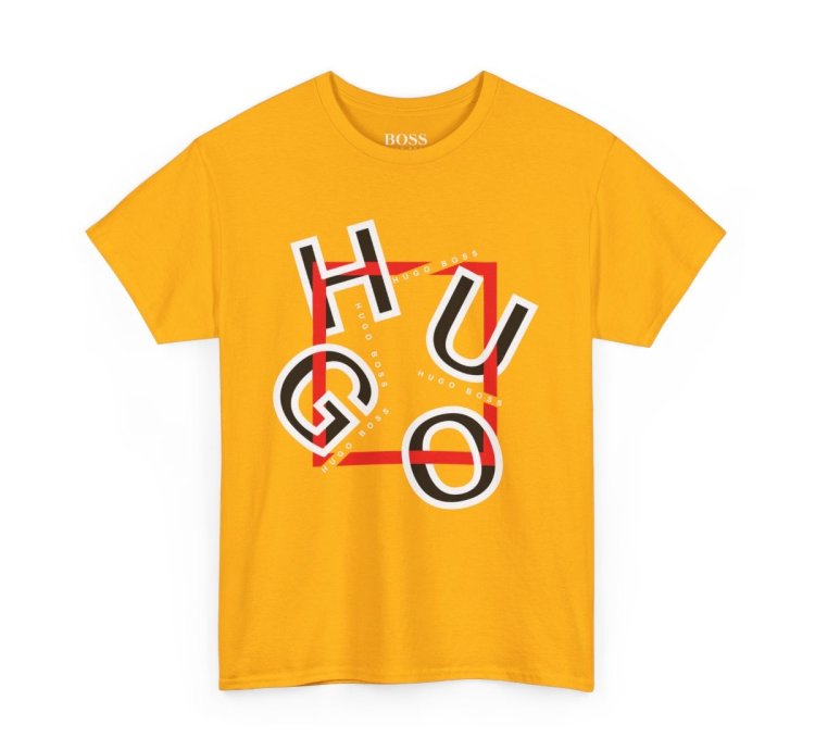 HUGO BOSS Shirt Size Usa S to 5XL Gold