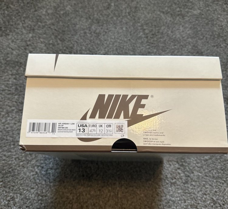 Air Jordan 1 Low OG SP Medium Olive Size 13