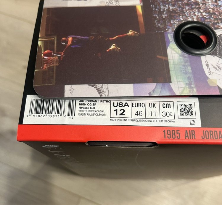 Air Jordan 1 Retro High OG SP Union LA Chicago Shadow Sz 12