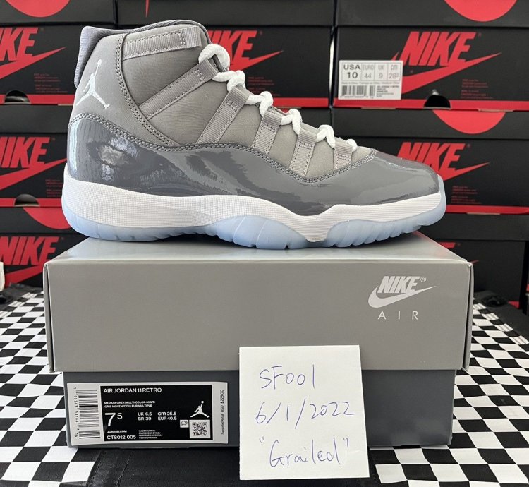 Air Jordan 11 Retro Cool Grey 2021 CT8012-005 Size 7 5