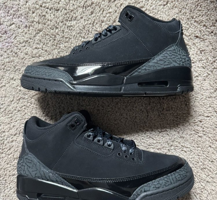 Air Jordan 3 black cat size 9 5