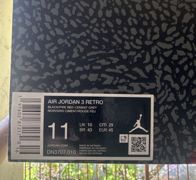 Air Jordan 3 Black Cement