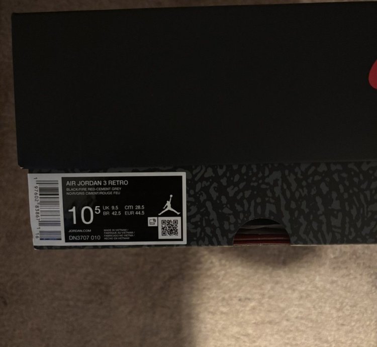 Air Jordan 3 Black Cement 2024