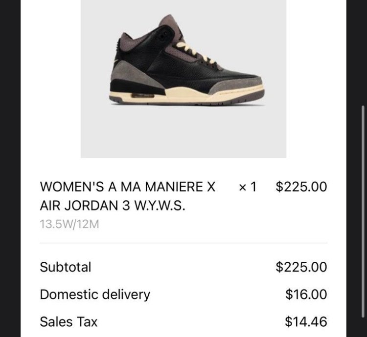 Air Jordan 3 Ma Maniere Men size 12