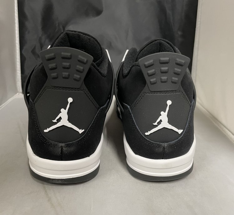 Air Jordan 4 Retro Black White-Black Size 8 5