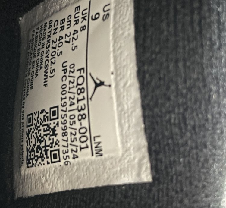 Air Jordan 4 Retro Black White-Black Size 9