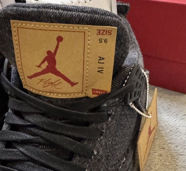 Air Jordan 4 Retro Levi NRG Black