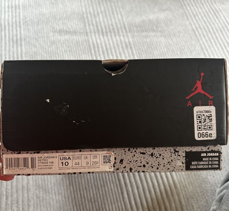 Air Jordan 6 Retro Carmine 2021 size 10