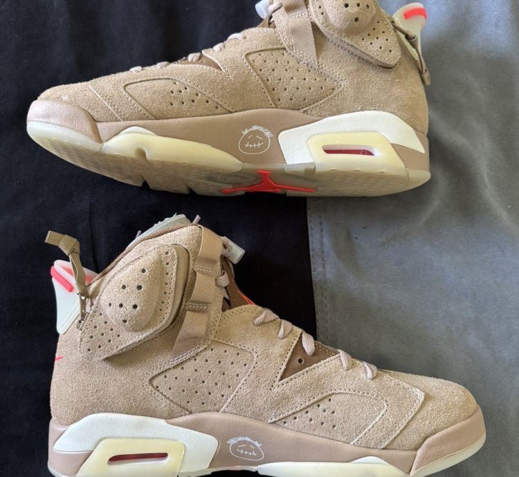 Air Jordan 6 Retro Travis Scott British Lhaki