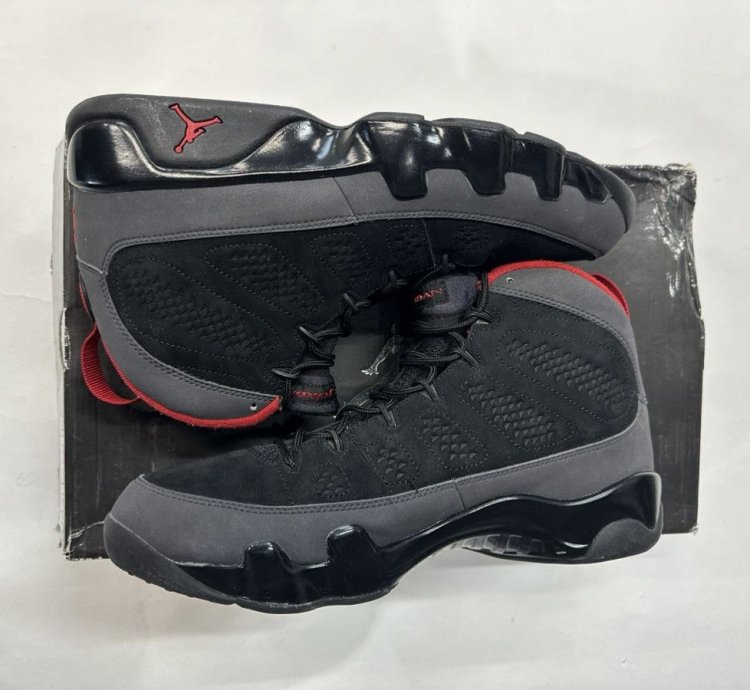 Air Jordan 9 retro black varsity red-dark charcoal 2010