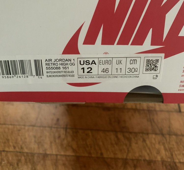 CUSTOM - Jordan 1 Chicago High Size 12