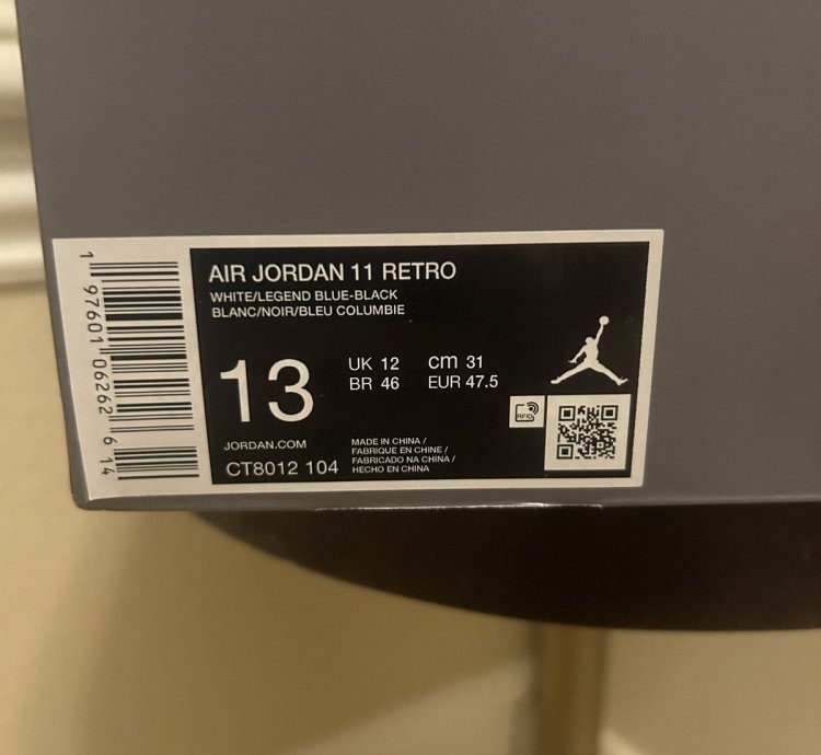 DS Jordan 11 Retro Legend Blue