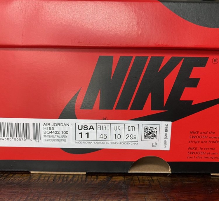 Jordan 1 Retro High 85 Neutral Grey