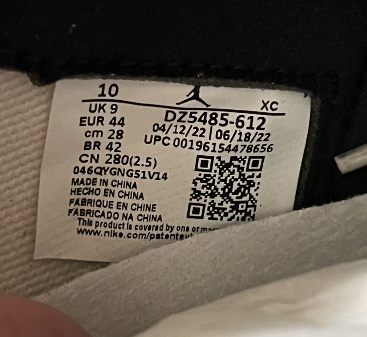 Jordan 1 Retro High OG Lost and Found Sz 10us
