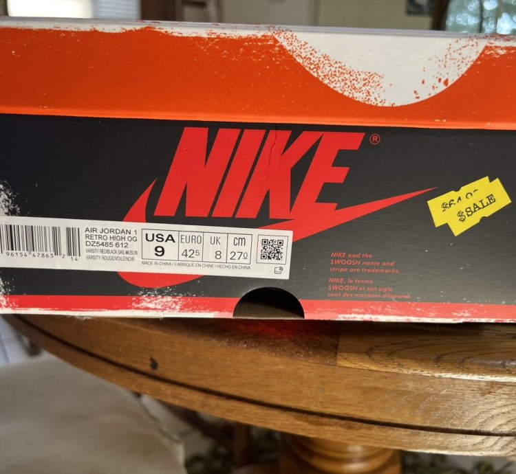 Jordan 1 retro high OG lost and found sz9 DS