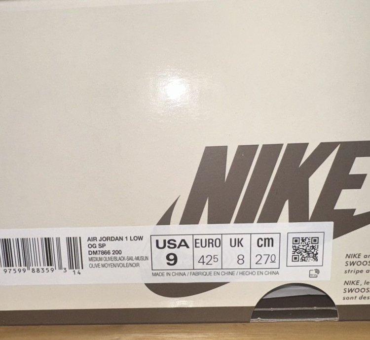 Jordan 1 Retro Low (Travis Scott Medium Olive)
