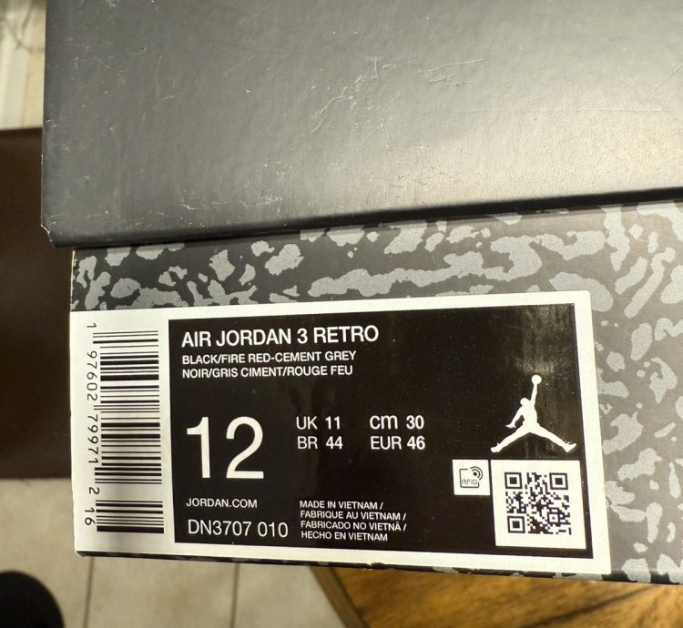 Jordan 3 Black Cement (2024)