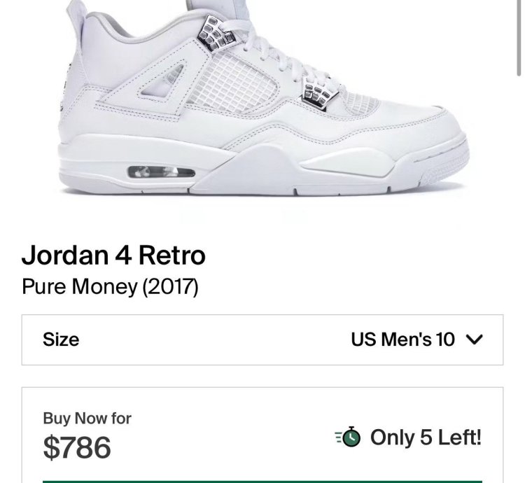 Jordan 4 Retro Pure Money 2017