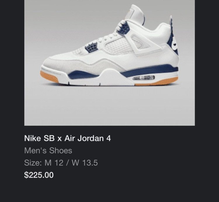 Jordan 4 sb navy blue 12