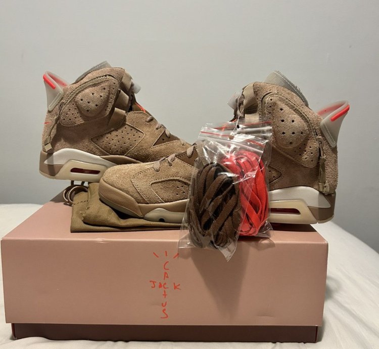 Jordan 6 Travis Scott British Khaki