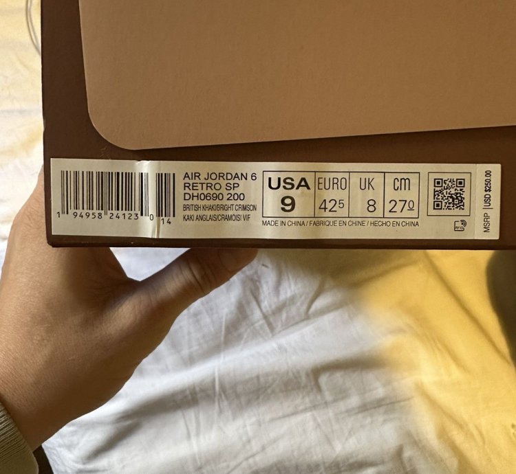 Jordan 6 Travis Scott British Khaki