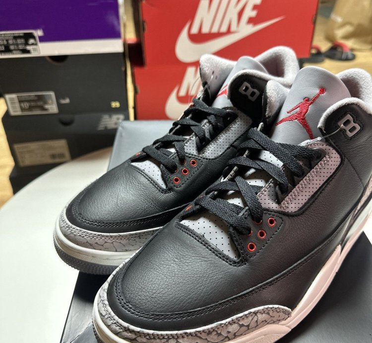 NEW Size 10 5 US Men - Jordan 3 Retro OG 2024 Black Cement