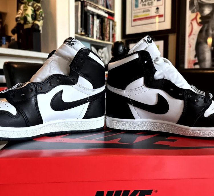 NIKE AIR JORDAN 1 85 RETRO HIGH BLACK WHITE 9 5 BQ4422-001