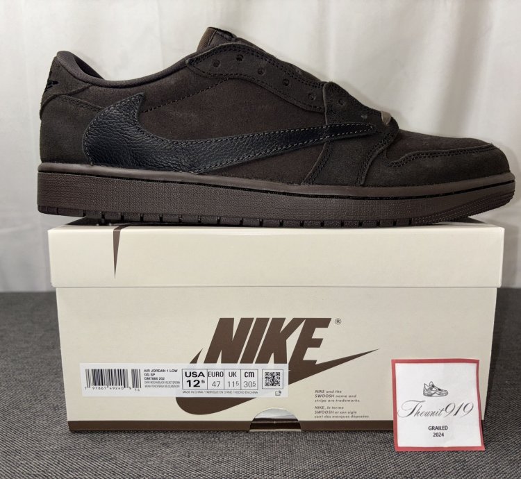 Nike Air Jordan 1 Low Travis Scott Dark Mocha 12 5