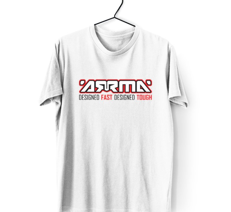 ARRMA RC Car Logo Men's White T-shirt USA Size S to 5XL