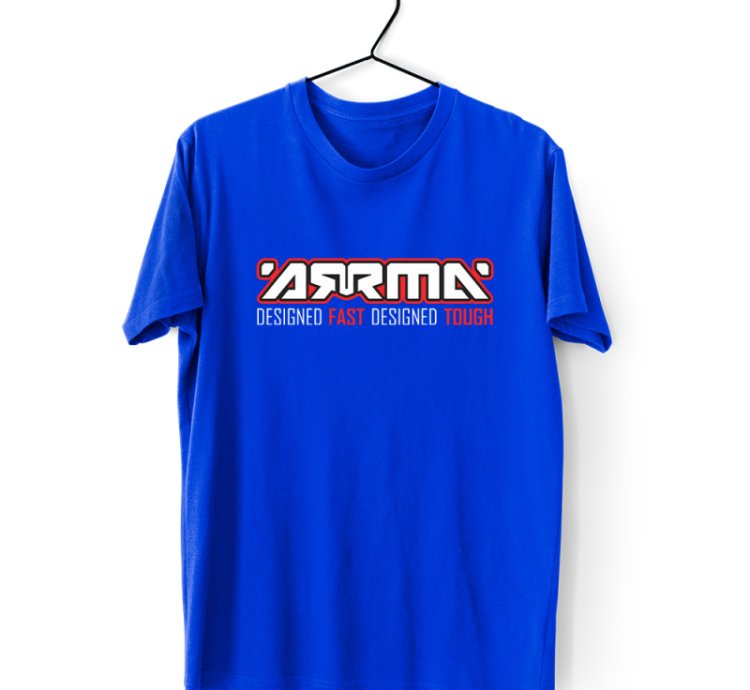 ARRMA RC Car Logo Men's Blue T-shirt USA Size S to 5XL