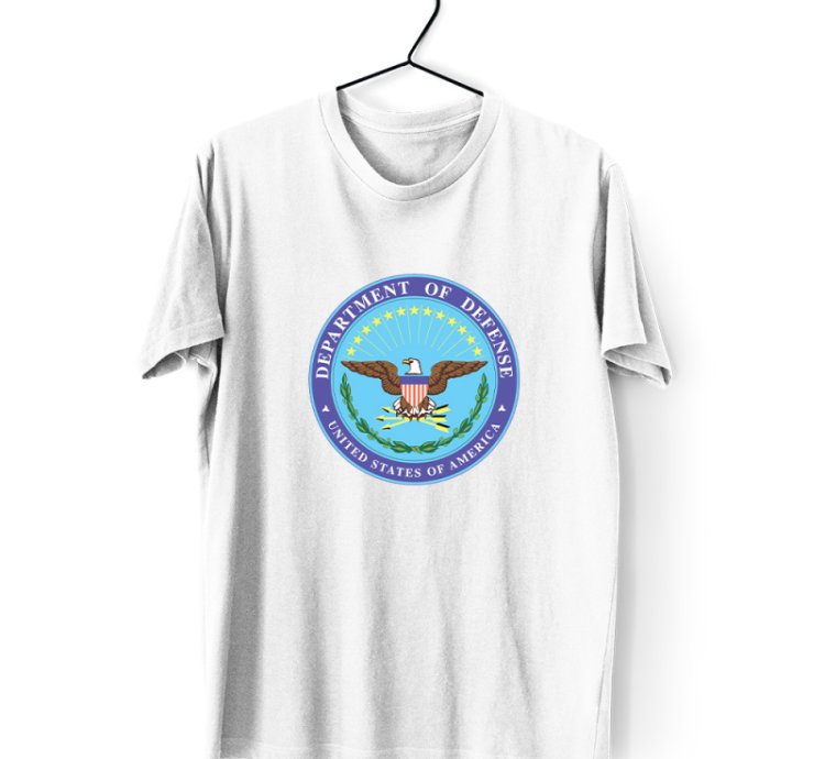 Department Defense Seal Logo Men's White T-shirt USA Size S to 5XL