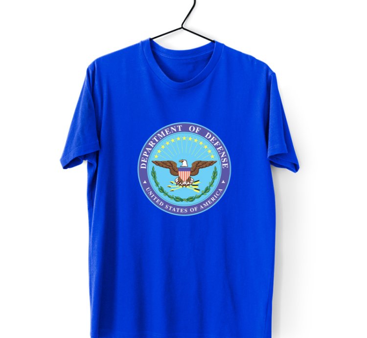 Department Defense Seal Logo Men's Blue T-shirt USA Size S to 5XL