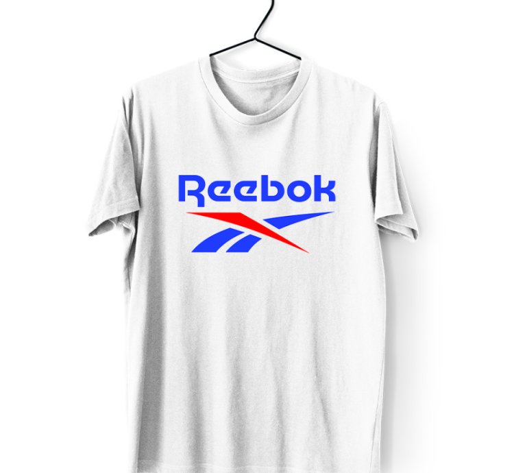 Reebok Sport Logo Men's White T-shirt USA Size S to 5XL