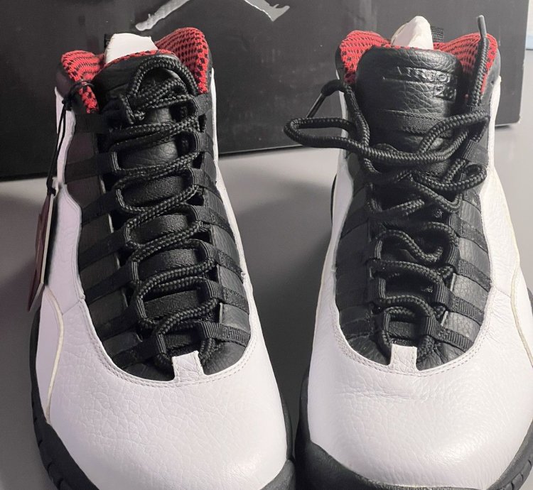 Retro Air Jordan 10 Chicago 2012 white varsity black