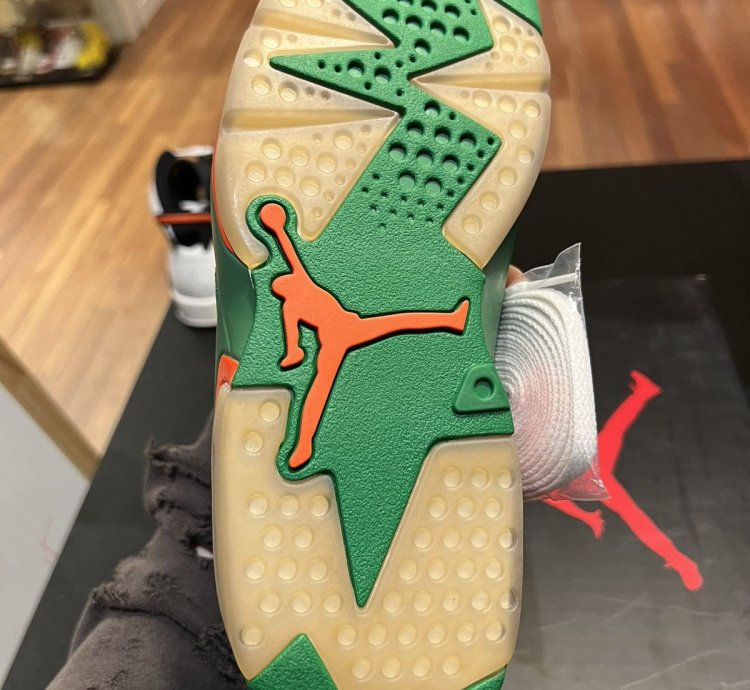 SAMPLE Jordan Retro 6 Gatorade Green