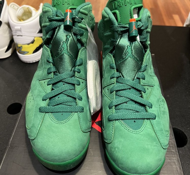 SAMPLE Jordan Retro 6 Gatorade Green