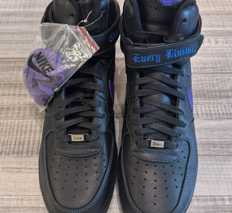 Sample Nike Air Force 1 AF1 High Vlone Purple Blue Size 12