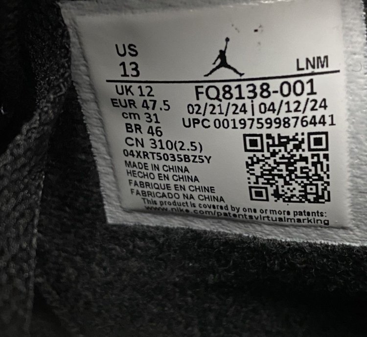 Size 13 - Air Jordan 4 Retro White Thunder Black Men