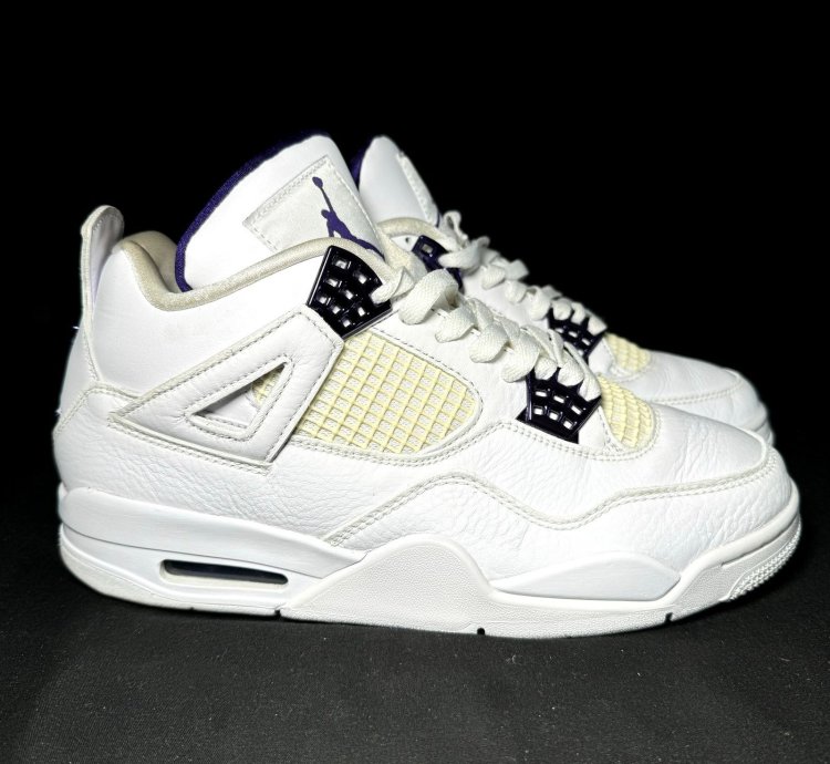 Size 8 5 - Nike Air Jordan 4 Retro Purple Metallic Shoes