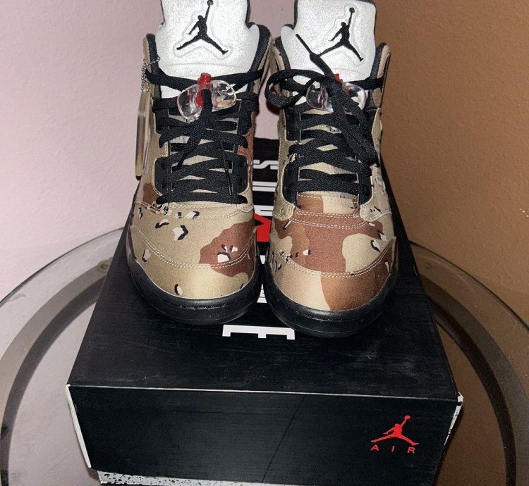 Supreme Jordan 5 Desert Camo OG all