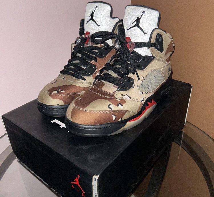 Supreme Jordan 5 Desert Camo OG all