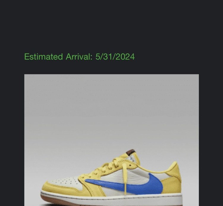 Travis Scott Jordan 1 Low Canary