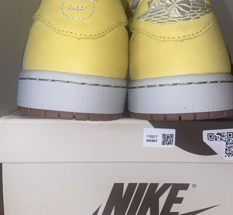 Travis Scott Jordan 1 Retro Low Canary