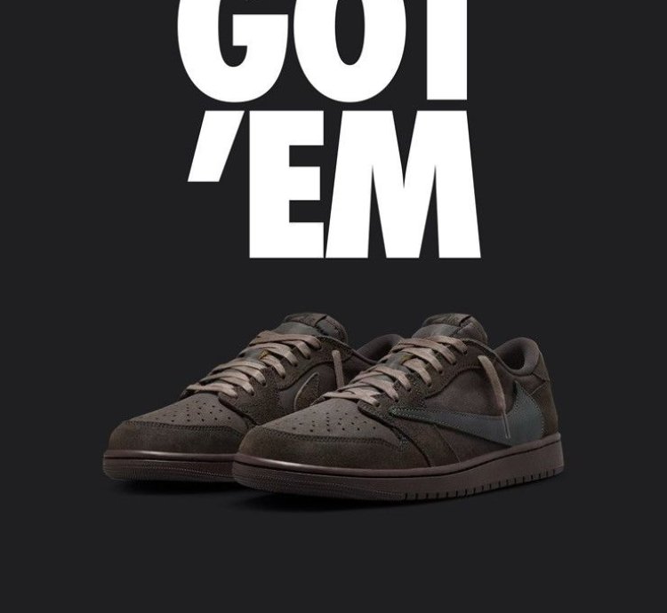 Travis scott Jordan one Low velvet browns