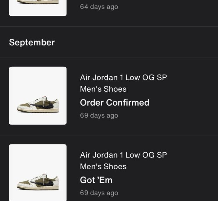 Travis Scott Medium Olive Jordan 1 Retro Low OG SP